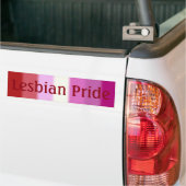 Falln Lesbian Pride Flag versie 2 (tekst) Bumpersticker (Op Truck)
