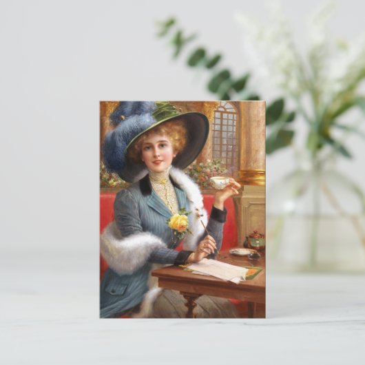 Falln letters en thee briefkaart (Staand voorkant)