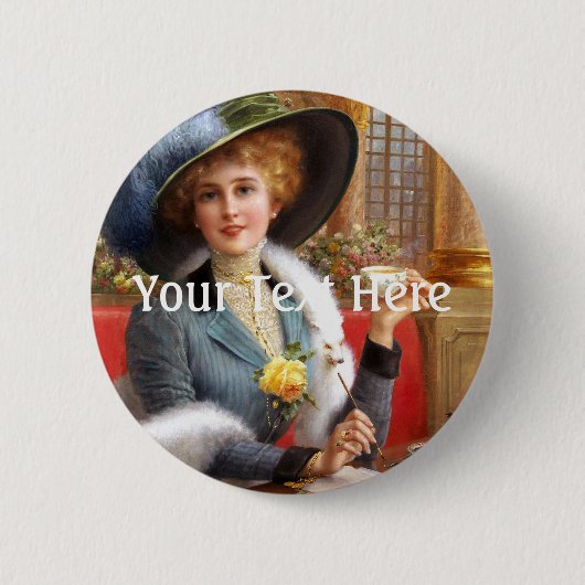 Falln letters en thee ronde button 5,7 cm (Voorkant)
