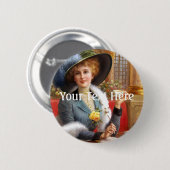 Falln letters en thee ronde button 5,7 cm (Voorkant /achterkant)