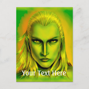 Falln Male Forest Elf Briefkaart