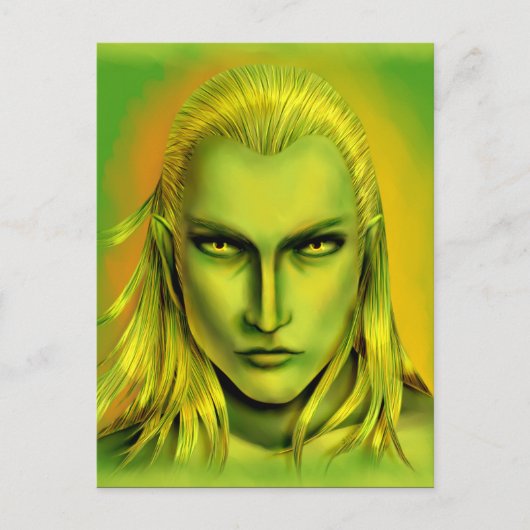 Falln Male Forest Elf Briefkaart (Voorkant)
