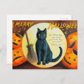 Falln Merry Halloween Cat Briefkaart (Voorkant / Achterkant)