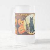 Falln Merry Halloween Cat Matglas Bierpul (Voorkant links)