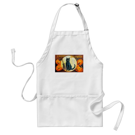 Falln Merry Halloween Cat Standaard Schort (Voorkant)