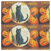 Falln Merry Halloween Cat Stof (Close Up)