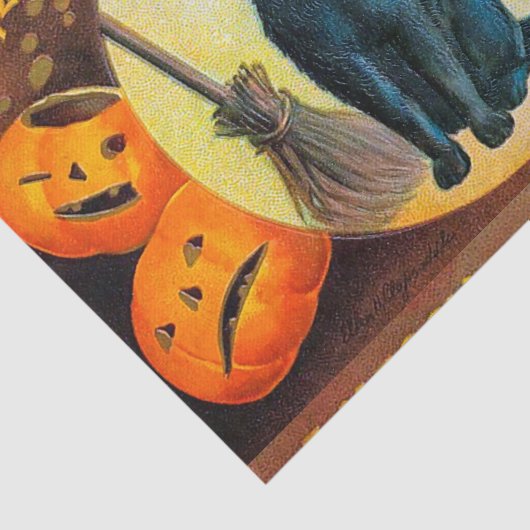 Falln Merry Halloween Cat Tissuepapier (Detail)