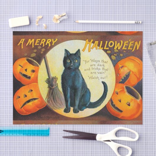Falln Merry Halloween Cat Tissuepapier (Craft)