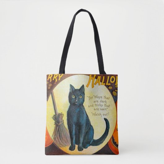 Falln Merry Halloween Cat Tote Bag (Voorkant)