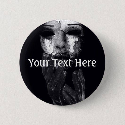 Falln Mijn Masker Ronde Button 5,7 Cm (Voorkant)