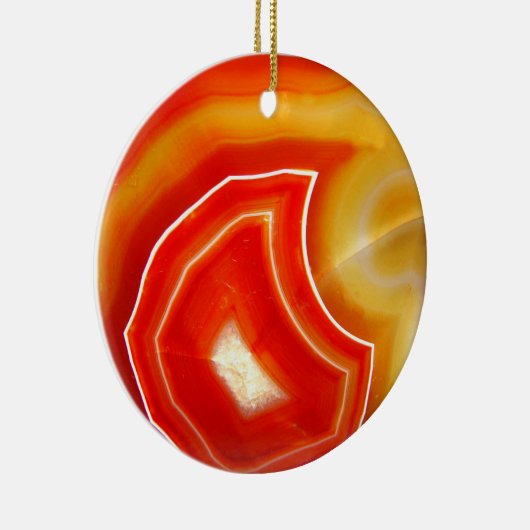 Falln Oranje Agate Keramisch Ornament (Rechts)