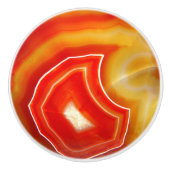 Falln Oranje Agate Keramische Knop (Voorkant)