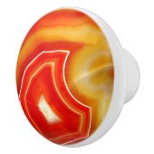 Falln Oranje Agate Keramische Knop (Rechts)