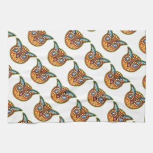 Falln Oranje Owl Haloweenies Theedoek