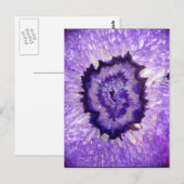 Falln Paarse Agate Geode Briefkaart (Voorkant / Achterkant)