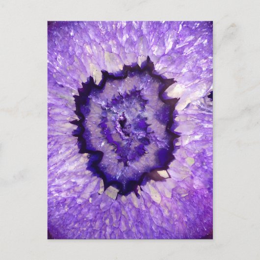 Falln Paarse Agate Geode Briefkaart (Voorkant)