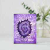 Falln Paarse Agate Geode Briefkaart (Staand voorkant)