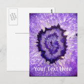 Falln Paarse Agate Geode Briefkaart (Voorkant / Achterkant)