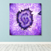Falln Paarse Agate Geode Canvas Afdruk (Insitu (Houten vloer))