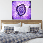 Falln Paarse Agate Geode Canvas Afdruk (Insitu (Slaapkamer))