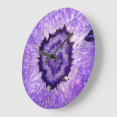 Falln Paarse Agate Geode Grote Klok (Hoek)