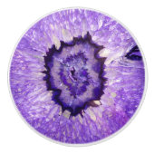 Falln Paarse Agate Geode Keramische Knop