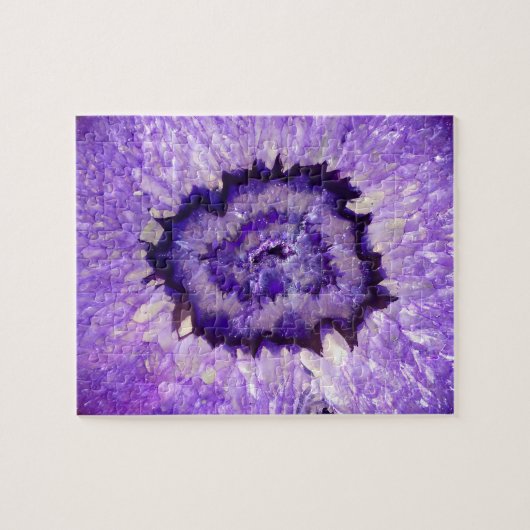 Falln Paarse Agate Geode Legpuzzel (Horizontaal)