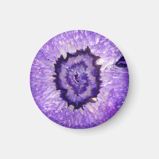 Falln Paarse Agate Geode Magneet (Voorkant)