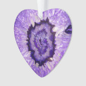 Falln Paarse Agate Geode Ornament (voorkant)