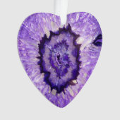 Falln Paarse Agate Geode Ornament (voorkant)