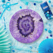 Falln Paarse Agate Geode Papieren Bordje (Feest)