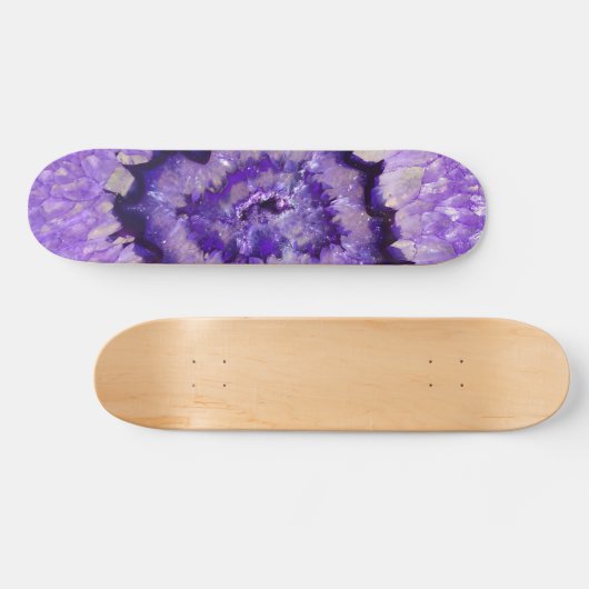 Falln Paarse Agate Geode Persoonlijk Skateboard (Horizontaal)