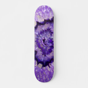 Falln Paarse Agate Geode Persoonlijk Skateboard