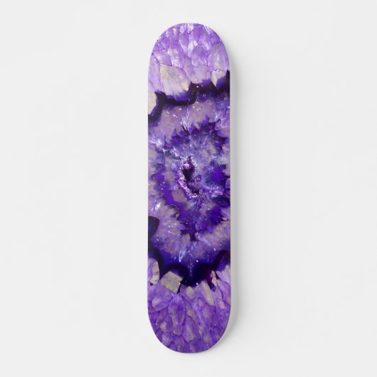 Falln Paarse Agate Geode Persoonlijk Skateboard (Voorkant)
