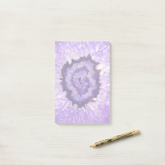 Falln Paarse Agate Geode Post-it® Notes (Op bureau)