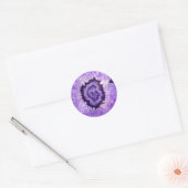 Falln Paarse Agate Geode Ronde Sticker (Envelop)