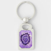 Falln Paarse Agate Geode Sleutelhanger (Voorkant)