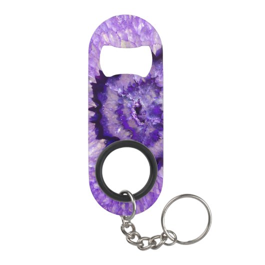 Falln Paarse Agate Geode Sleutelhanger Flessenopener (Achterkant)
