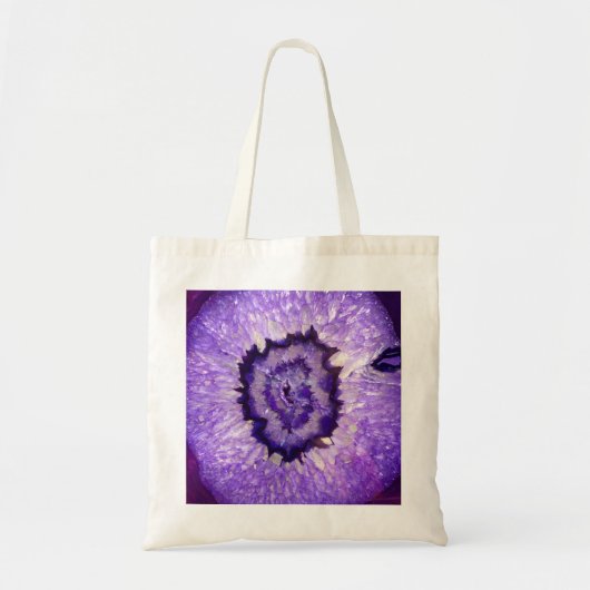 Falln Paarse Agate Geode Tote Bag (Voorkant)