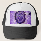 Falln Paarse Agate Geode Trucker Pet (Voorkant)