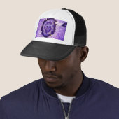 Falln Paarse Agate Geode Trucker Pet (In situ)