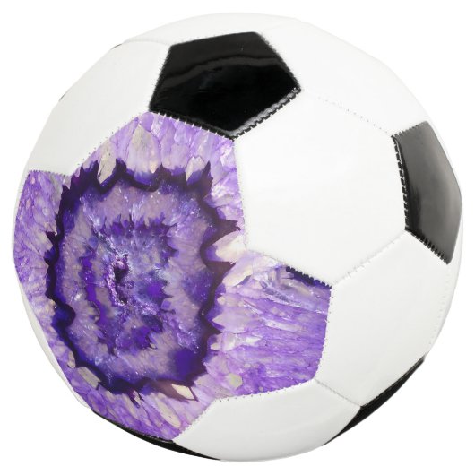 Falln Paarse Agate Geode Voetbal (Drie kwart)