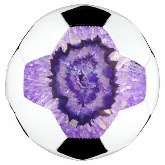 Falln Paarse Agate Geode Voetbal (Voorkant)