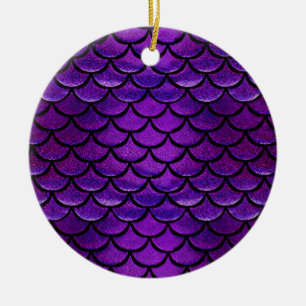 Falln Paarse & Blauwe Zeemeermin Schalen Keramisch Ornament