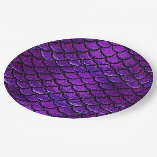 Falln Paarse & Blauwe Zeemeermin Schalen Papieren Bordje (Gekanteld)