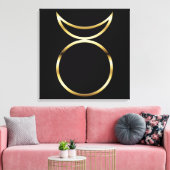 Falln Pagan Horned God Symbol Canvas Afdruk (Insitu (Woonkamer))