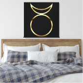 Falln Pagan Horned God Symbol Canvas Afdruk (Insitu (Slaapkamer))