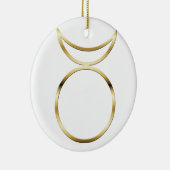 Falln Pagan Horned God Symbol Keramisch Ornament (Rechts)