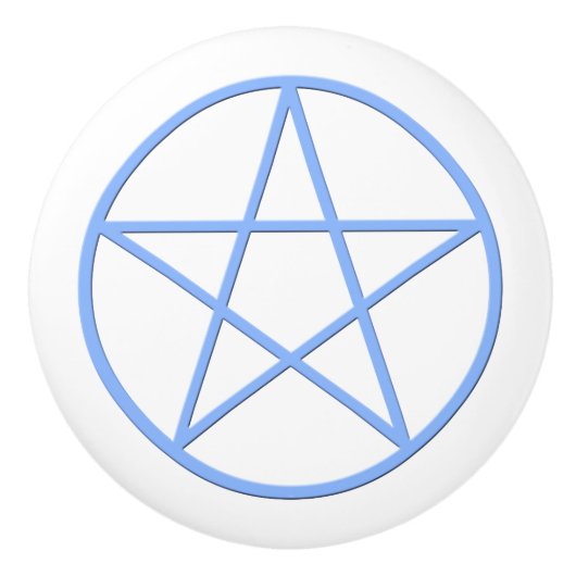 Falln Pagan Pentacle Keramische Knop (Voorkant)