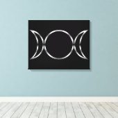 Falln Pagan Triple Goddess Symbol Canvas Afdruk (Insitu (Houten vloer))